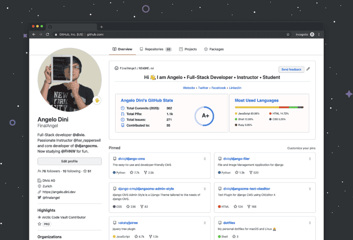Improve your profile on GitHub